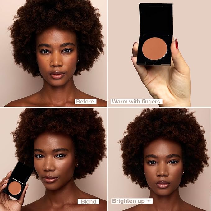 Palladio Under Eye Brightener, Conceal, Brightens, Reduces Appearance of Dark Circles, With Caffeine Peptides & Vitamin E, Tired Skin Color Correcting Brightener & Primer (Golden Tan)