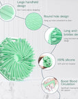 Silicone Body Scrubber, Exfoliating Body Wash Scrubbers Exfoliator, Shower Body Brush for Effective Showering Exfoliation and Gentle Massage (Green)