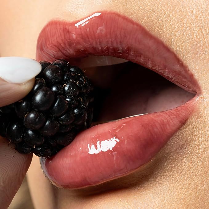 Palladio Lip Glaze Serum, Hydrating Lip Gloss with Peptides & Hyaluronic Acid for Plump, Smooth, and Nourished Lips – Vegan, High-Shine, Non-Sticky Finish (Red Wine)