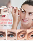 Gurelax Women's Electric Eyebrow Trimmer with Replacement Blades, Precision LED Light, Safe and Instant Painless Hair Remover