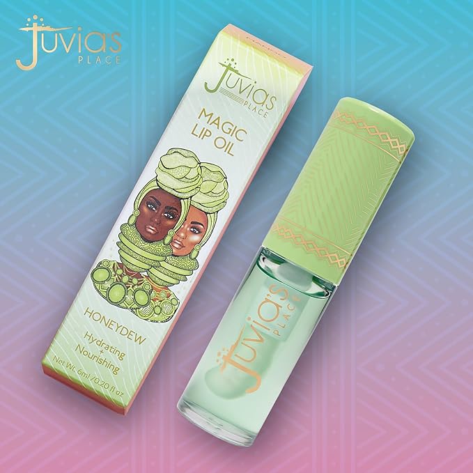Juvia's Place Magic Lip Oil - Honeydew - Smooth, Hydrating with Vitamin E for Soft, Glossy, Juicy Lips - Infused with Fruit Extracts - Tinted, Shimmering, Lightweight & Non-sticky Lip Oil for Summer