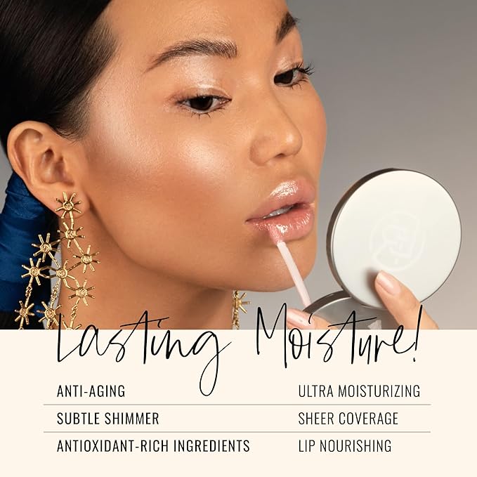 Runway Rogue Classic Lip Gloss, Golden-Rose Semi-Sheer Hydrating Lip Gloss, ‘Chameleon’