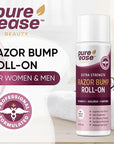 Razor Bump Solution for Bikini Area – Ingrown Hair Serum with Vitamin E, AHA/BHA, Camphor for Post-Shave Skin Care – Supports Smooth Skin on Face, Neck, Underarms