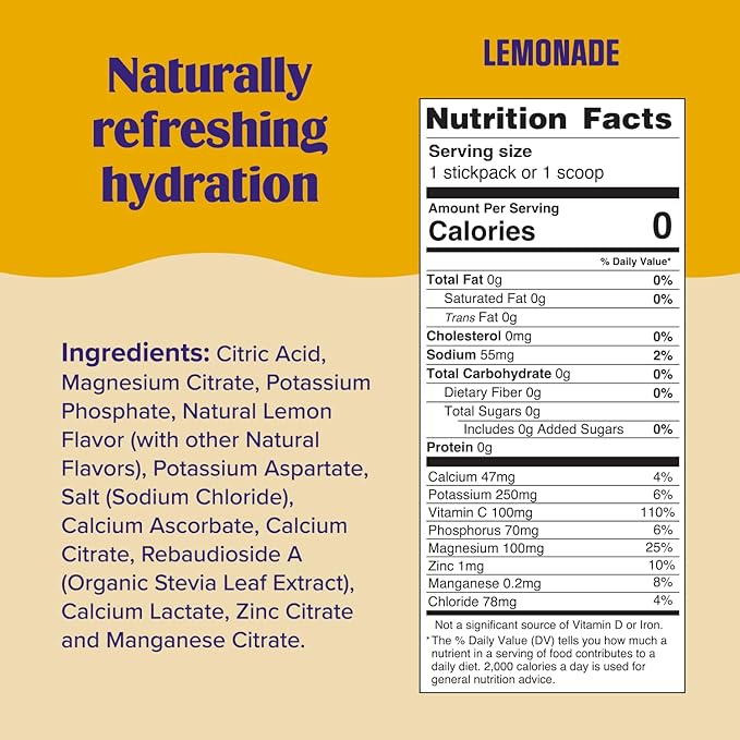 Ultima Replenisher Daily Electrolyte Drink Mix – Lemonade, 90 Servings – Hydration Powder with 6 Key Electrolytes & Trace Minerals – Keto Friendly, Vegan, Non-GMO & Sugar-Free Electrolyte Powder