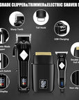 SUNNOW Hair Clippers for Men, Beard Trimmer & Hair Trimmer & Electric Foil Shavers Razor Kit, Hair Cut Machines Men's Beard Grooming Kit for Home, Barber(Black)