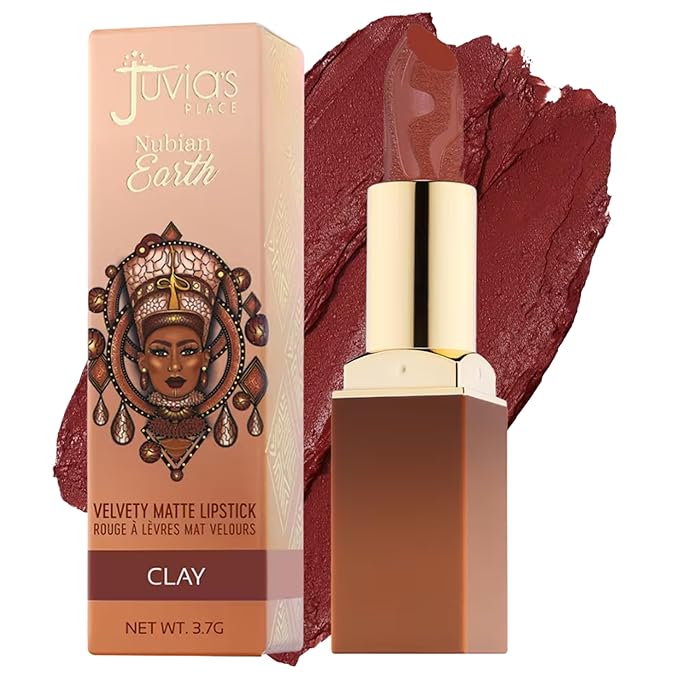 Juvia's Place Nubian Earth Matte Lipstick Clay - Hydrating Long-lasting Lipstick, Richly Pigmented Lip Makeup, Creamy with Matte Finish Beauty & Lip Care Product