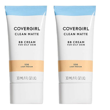 COVERGIRL Clean Matte Bb Cream for Oily Skin, (2 Count)