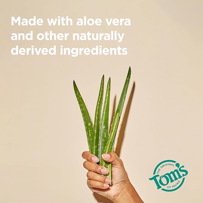 Tom's of Maine Sandalwood Vanilla Aluminum Free Natural Deodorant For Women & Men | Goes on Clear | Odor & Wetness Protection | Naturally Derived and Moisture-Locking Ingredients | 3.25 oz (2 Pack)