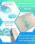 MEICOLY Light Blue Body Glitter,Mermaid Princess Face Glitter Gel,Ice Blue Glitter Face Paint for Halloween,Frozen Birthday Party Decorations,Chunky Glitter for Eye Lip Hair,Festival Rave Glitter Gel