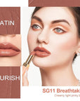 Oulac Color Rich Satin Lipstick Set For Women Red Burgundy Lipsticks High Impact Lipcolor Tinted Lip Balm, Nourishing, Satin Finish, Moisturizing Creamy Formula, Vegan Gluten Free (11+14+15)