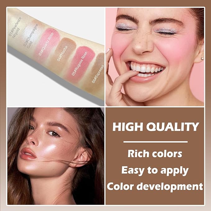Highlighter Stick Cream Blush Stick Bronzer Contour Stick Beginner-Set B