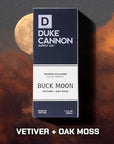 Duke Cannon Proper Cologne Buck Moon | Men's Eau de Parfum | Lime and Vetiver | Warm, Earthy, Long-Lasting Scent | 1.7 fl oz