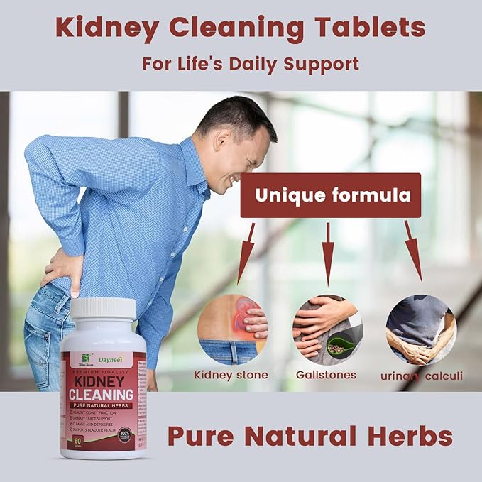 Kidney Stone Cleaning Tablet, Kidney Restore and Kidney Health Supplement to Support Stone Breaker & Kidney Cleanse, 60 Tablets