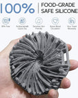 Silicone Body Scrubber, Exfoliating Body Wash Scrubbers Exfoliator, Shower Body Brush for Effective Showering Exfoliation and Gentle Massage (Gray)