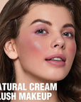 FOCALLURE Cream Blush Makeup,Buildable Blush Stick for Cheeks,Matte and Dewy Finish,Long Wearing,Easy Application,Lightweight Multi Stick,DARK ROSE