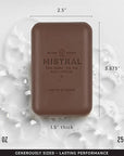 Mistral Bar Soap, Bourbon Vanilla, Large, Natural Exfoliation