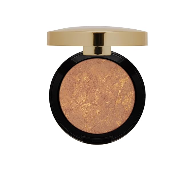 Milani Bronzer Powder - Baked Bronzer Made in Italy, Bronzing Shimmer Highlighter Makeup for Contour -Glow