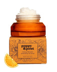 Poppy & Pout Natural Lip Scrub, Moisturizing Sugar Scrub for Dry Lips, Lip Scrubber Exfoliator with Essential Oils Smooths and Hydrates Lips, In Recyclable Glass Jars, Cruelty Free - Orange Blossom