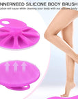 INNERNEED Food-Grade Soft Silicone Body Cleansing Brush Shower Scrubber, Gentle Exfoliating and Massage for All Kinds of Skin (Purple)