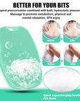 Zinc Infused Silicone Body Scrubber for Shower,Food-Grade Handheld Cleansing Skin Brush, Gentle Exfoliating and Lather Well - Green