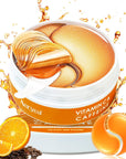Under Eye Patches with Vitamin C & Caffeine 30 Pairs for Dark Circles, Fine Lines and Puffiness, with Niacinamide Hydra-Gel Collagen, Skin Care for Men & Women