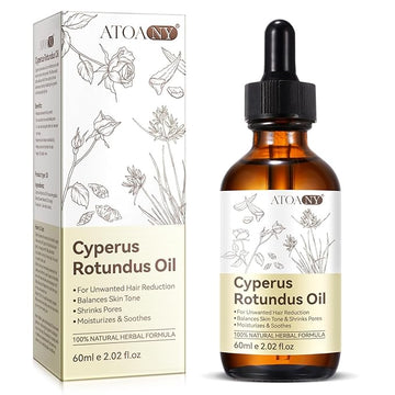 Cyperus Rotundus Oil for Hair Removal, 100% Natual Cyprus Rotundus Oil Cypress Oils Hair Inhibitor, Reducing Body Hair Growth, Moisturizes & Soothes Skin, Shrink Pores, For All Skin Types, 2.02 Fl.Oz