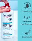 Eucerin Advanced Repair Unscented Body Lotion for Dry Skin (16.9 Fl Oz) + Advanced Cleansing Body and Face Cleanser for Sensitive Skin, Fragrance Free (16.9 Fl Oz)
