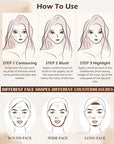 Face Matte Blush Powder Palette-2Colors Buildable Facial Cheek Women Girl-03