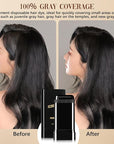 Safe and Convenient Comb Hair Dye, Touch up Combs, Waterproof and Sweat-Proof Hair Dye Comb, Portable Colouring Hair Dyes, 2 in 1 Instant Dye for Women & Men (Black)