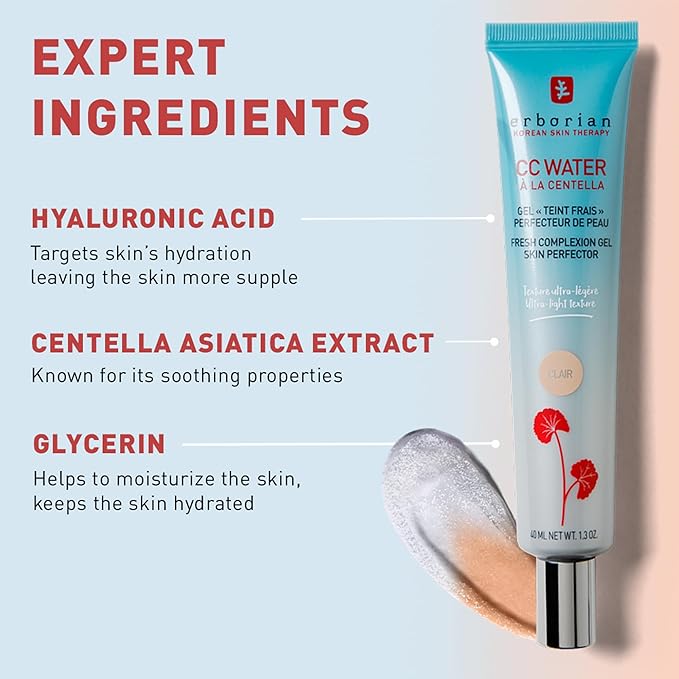 Erborian CC Water with Hyaluronic Acid, Doré - 3 Oz
