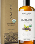 Jojoba Carrier Oil for Skin Pure Massage Oils 16 fl.oz.Cold Pressed Unrefined Natural Jojoba Oil for Hair,Face Body,Ear Stretch,Nails,Deeply Moisturizing for Essential Oils Mixing