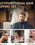 Suttik Professional Hair Clipper Set for Men, Barber Kit Clipper and Trimmer Set, Electric Foil Shavers for Men with Travel Case