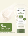 Aveeno Daily Moisturizing Fragrance-Free Face & Neck Cream, Oat Facial Moisturizer for Dry Skin, 5 oz, & Aveeno Daily Moisturizing Body Lotion with Soothing Oat, 2.5 oz (2 Item, Product Bundle)