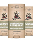 Dr. Squatch Natural Deodorant for Men - Odor-Squatching Aluminum Free - Birchwood Breeze (2.65 oz, 3-Pack)