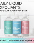 Neutrogena Skin Perfecting Daily Liquid Facial Exfoliant with 7% AHA/PHA Blend + HA to Smooth, Exfoliate & Replenish Dry Skin, Leave-On Face Exfoliator, Oil- & Fragrance-Free, 4 fl. oz