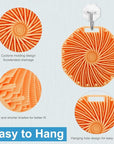 Silicone Body Scrubber，Exfoliating Body Scrubbers for use in Shower,Silicone Body Brush for Showering and Anti-Slippery Handles for All Skin Types(Orange)