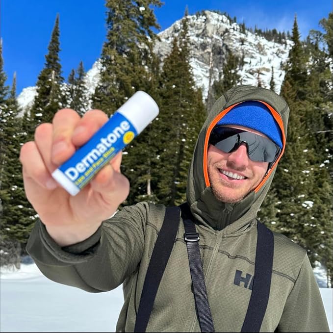 Dermatone Lips and Face Stick Stocking Stuffer | Advanced Skin Protection | SPF30, Moisturizing | Sooth & Replenish | Big Spot Stick 0.5oz
