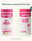 Supergut GLP1 Daily Support - Raspberry Lemon - High Fiber GLP-1 Supplement Powder for Women & Men - Sugar-Free Drink Mix for Gut Health & Digestive Support (18 Servings)