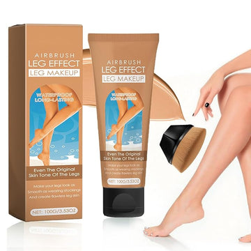 Waterproof Leg Makeup No Transfer - Body Scar & Leg Vein Cover Up for Black Skin, Tattoo Concealer for Varicose Veins (Wheat colored)