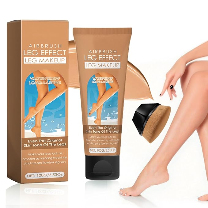 Waterproof Leg Makeup No Transfer - Body Scar & Leg Vein Cover Up for Black Skin, Tattoo Concealer for Varicose Veins (Wheat colored)