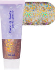 MEICOLY Chameleon Colorful Body Glitter,Chunky Glitter Face Paint,Color Changing Mermaid Face Glitter Gel,Holographic Glitter Sequin for Face Body Hair,Halloween Festival Party Glitter Makeup,50ml