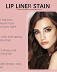 Peel Off Lip Stain Tattoo Set, 3 Colors Peel Off Lip Liner, Removable Lip Liner Set, Matte Finish Waterproof Lip Liner Pencil, Transfer-proof Peel Off Lip (3Colors/Set, B)