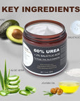 60% Urea Foot & Hand Cream with 2% Salicylic Acid - Intensive Moisturizer for Dry, Cracked Heels, Feet, Elbows, Hands and Knees - Callus Remover lotion with Jojoba Oil, Avocado Oil & Aloe Vera, 7 oz