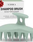 Fiora Naturals Scalp Massager Shampoo Brush - Silicon Scalp Scrubber & Exfoliator for Dandruff Removal and Hair Growth, Brush for Wet & Dry Hair, for Men, Women, Kids - BPA Free