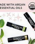Moroccan Magic Organic Elderberry & Manuka Honey Lip Balm 3 Pack | Ultra-Hydrating Argan Oil Lip Moisturizer + Vitamin E | Natural Chapstick for Dry Lips | Smooth, Non-Toxic | Organic Lip Balm
