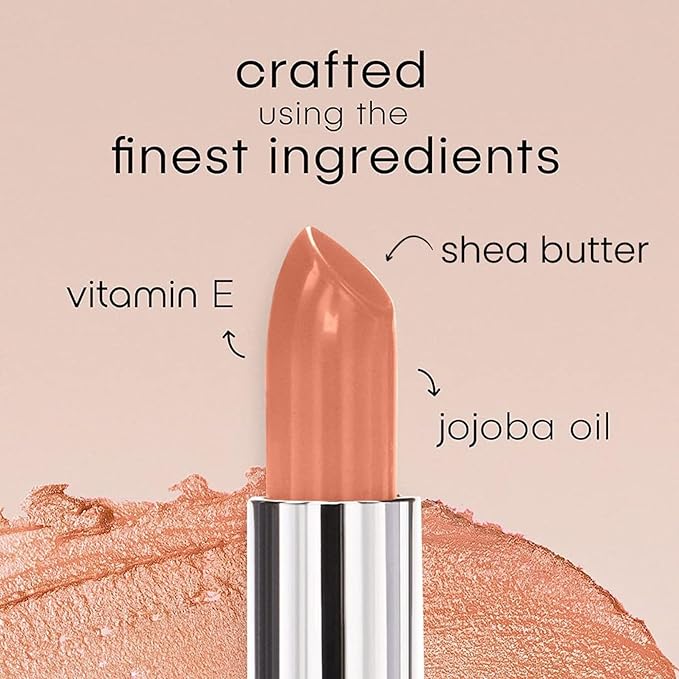 nude envie - Lipstick - Creamy & Long-Lasting Finish - Velvety Texture & Easy Application - Luxury Hydration - With Shea Butter, Vitamin E & Jojoba Oil - Vegan, Paraben-Free & Cruelty-Free - Rush