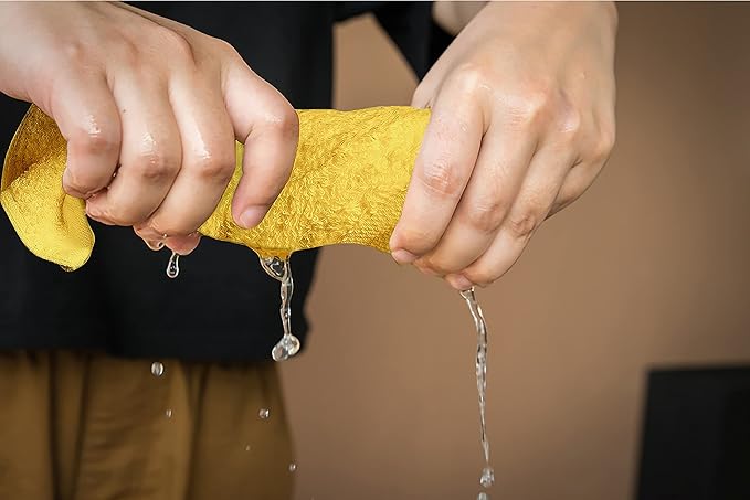 Softolle 100% Cotton Washcloths 60 Pack (12x12 Inches) Soft, Highly Absorbent Washcloth, Face Towels, Wash Cloths for Face, Ring Spun, Bulk Pack (Yellow)