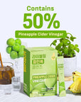[Liveling] Pineapple Cider Vinegar Drink Stick & 3-in-1 Shot with ACV – Korean-Plum Flavor | Supports Digestion, Daily Cleanse, Sugar-Free, Low-Calorie, Portable On-The-Go Packets (30 sticks)