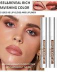 3 Colors Peel off Lip Liner Tattoo, Peel Off Lip Stain Tattoo with Matte Finish, Infused with Vitamin E, Tattoo Lipstick Long Lasting Plump Lip Makeup Gift for Women