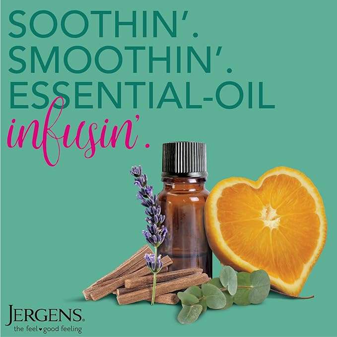 Jergens Rose Body Butter Lotion, Hand and Body Moisturizer with Camellia Essential Oil, for Indulgent Hydration, 7 oz